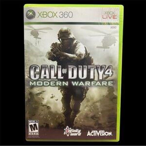 Call of Duty 4 Modern Warfare Xbox 360 COMPLETE CIB Poster Tested